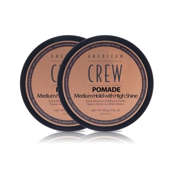 Men’s Hair Pomade by American Crew, Medium Hold with High Shine, 3 Oz (Pack of 2)