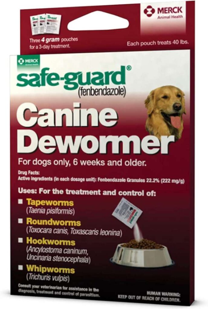 8in1 safe guard safeguard dogs large puppies pet wormer 4gr