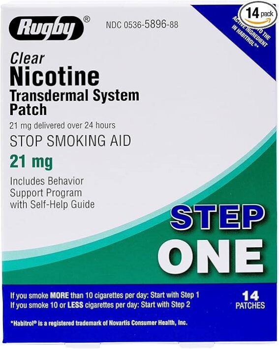 Rugby Clear Nicotine Patches | Transdermal System Patch